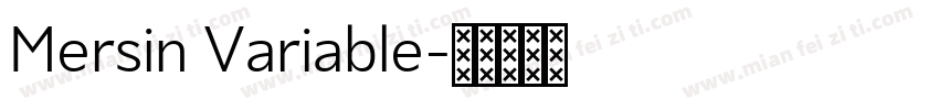 Mersin Variable字体转换